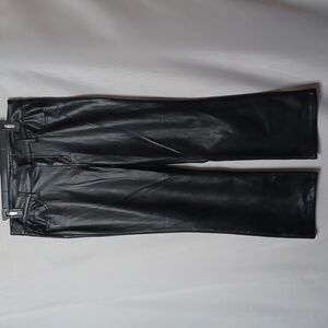 LIVERPOOL Los Angeles Women's Black Straight Leg Faux Leather Pants.